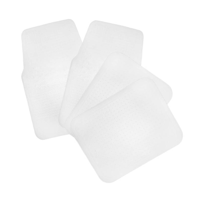 TOPPERFUN 4Er Set Auto bodenmatte Abdeckung Fußmatteneinlagen fürs Auto rutschfeste Auto Fußmatte Auto Fußmatten Auto-Fußmatten für jedes Wetter Fußmatten für Lastkraftwagen PVC Transparent von TOPPERFUN