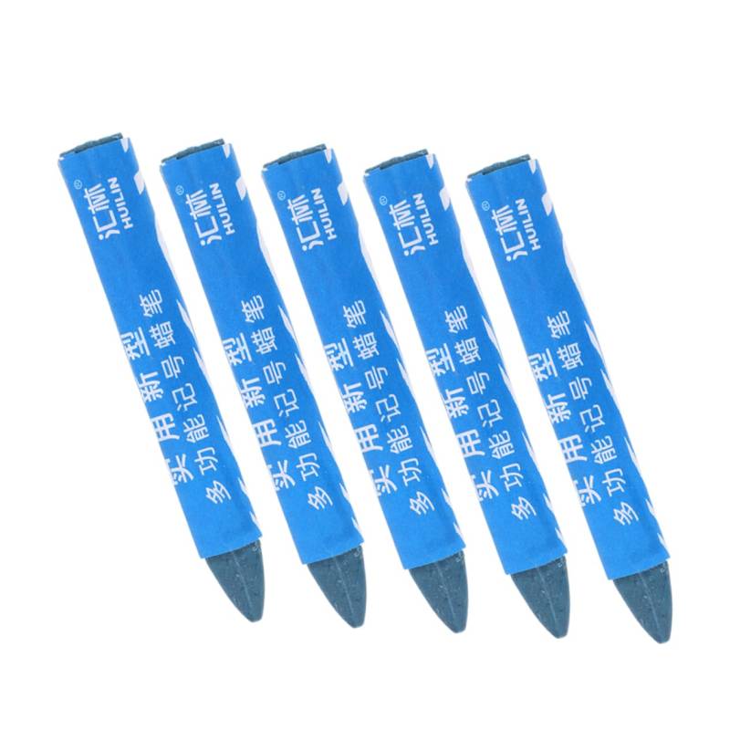 TOPPERFUN 5 Stück Reifenmarkierung Reifenkreide Crayones Blue Wachs von TOPPERFUN