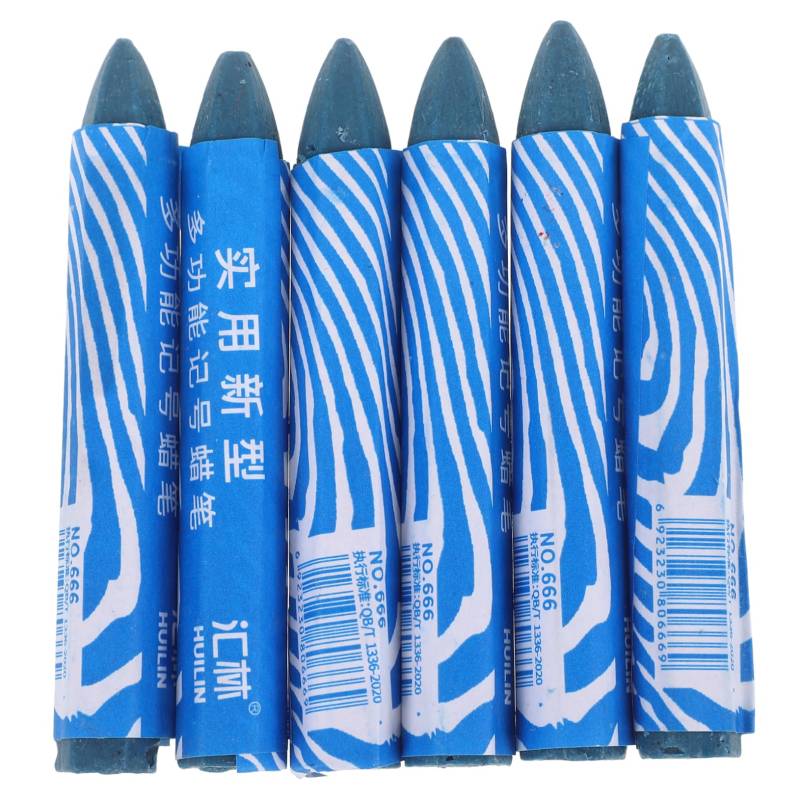 TOPPERFUN 6 Stück Reifenmarkierung Fix Weiß Reparatur Auto Für Rad Grau Reifenstifte Textmarker Blue Wachs von TOPPERFUN
