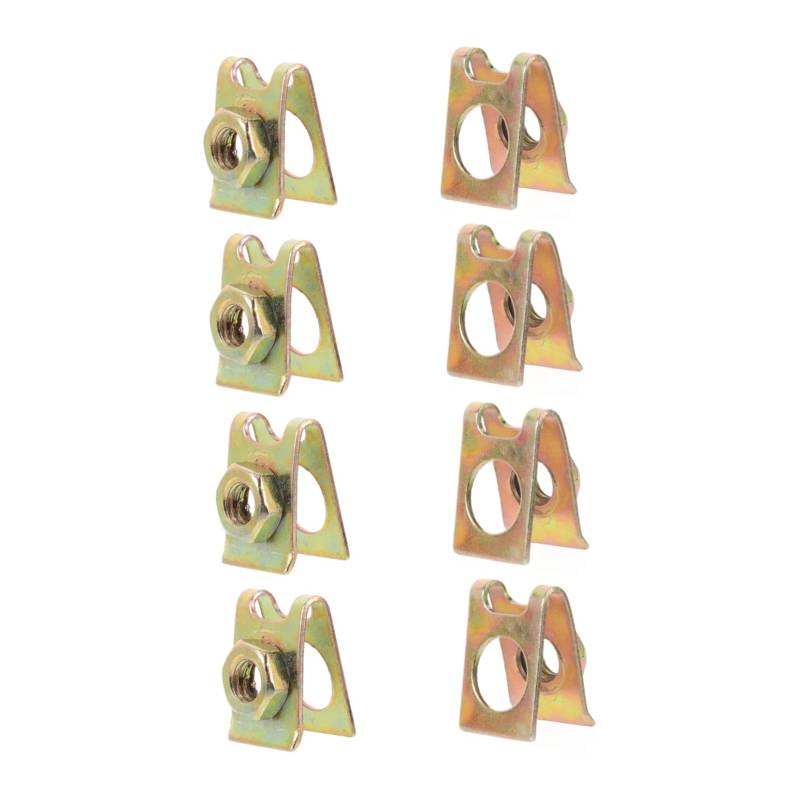 TOPPERFUN 8 Stück U Clips Auto Stoßstangenclips Dose Edelstahlschutz Für Die Befestigung Von Zierleisten Karosserien U Typ Muttern Auto Stoßstangenschnallen Clipmuttern Dekorative von TOPPERFUN