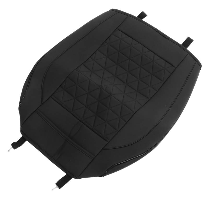 TOPPERFUN Autositzkissen Fahren Stoff Schutz Auto Kissen Auflage autositz Kissen Matte Auto sitzkissen autositze Autositzst Autositzmatte dekorativer Sitzbezug Sitzpolster PU-Leder Black von TOPPERFUN