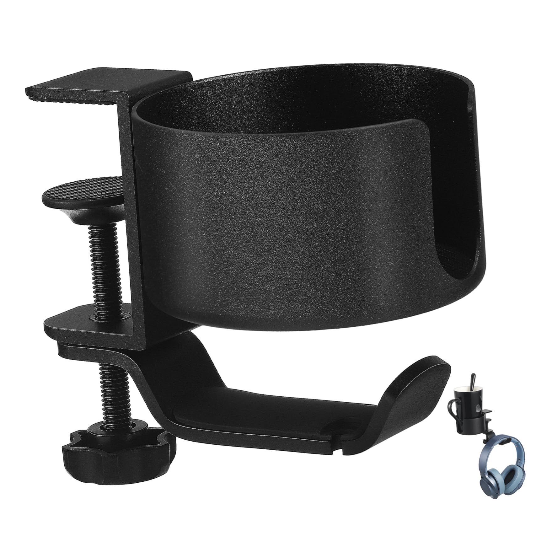 TOPPERFUN Kopfhörerhalter Mit Getränkehalter Verstellbare Tischklemme Für Schreibtisch Universelle Halterung Aus Platzsparendes Design Für Controller Und Fernbedienungen TOPPERFUN Kopfhörerhalter Mit Getränkehalter Verstellbare Tischklemme Für Schreibtisch Universelle Halterung Aus Platzsparendes Design Für Controller Und Fernbedienungen von TOPPERFUN