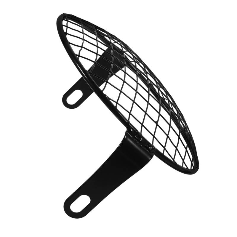 TOPPERFUN Lampenschirm Motorrad retro Stilvolle Kopflampe Abdeckung Scheinwerfergrillabdeckung Scheinwerfergitterabdeckung Grill für Scheinwerfer Scheinwerferabdeckung Metall Black von TOPPERFUN