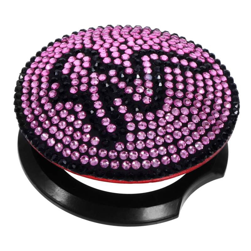 TOPPERFUN Starterabdeckung Dekorationsknopf Strass Zündklick Und Innenschlüssel Für Auto Automobil Dekorativer Bling Push Pink Diamond von TOPPERFUN