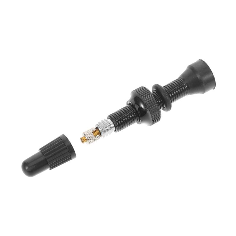 TOPPERFUN Vakuum Lufttürkern Ventilschlauch Ersatz Universal Reparaturreifen Mit Presta Ventilkern Aluminiumlegierung Schwarz von TOPPERFUN