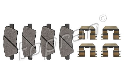 Topran Bremsbeläge hinten (Satz) [Hersteller-Nr. 821163] für Hyundai, Kia von TOPRAN