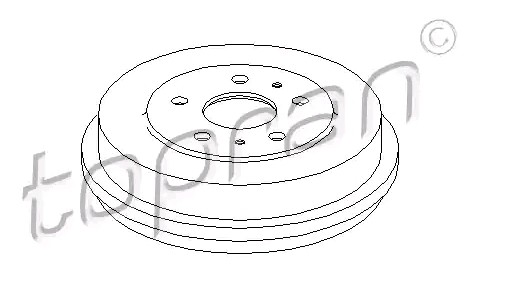 TOPRAN Bremstrommel FORD 302 472 1781451,3M511126BB,1710330 1743443,2005461,3M511126AC,3M511126BA,BV611126BA,1327834,1458826,BV611126BB von TOPRAN
