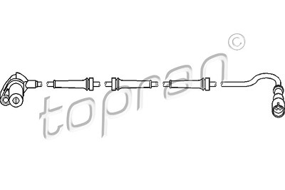 Topran ABS Sensor hinten rechts [Hersteller-Nr. 111076] für VW von TOPRAN