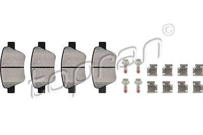 Topran Bremsbeläge hinten (Satz) [Hersteller-Nr. 114377] für Audi, Seat, Skoda, VW von TOPRAN