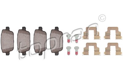 Topran Bremsbeläge hinten (Satz) [Hersteller-Nr. 303964] für Ford, Land Rover, Volvo von TOPRAN