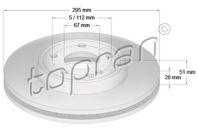 Topran Bremsscheibe [Hersteller-Nr. 409477] für Mercedes-Benz von TOPRAN