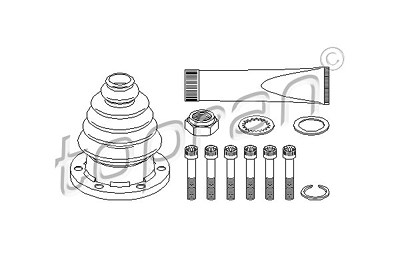Topran Faltenbalgsatz, Antriebswelle [Hersteller-Nr. 102813] für Audi, Seat, VW von TOPRAN