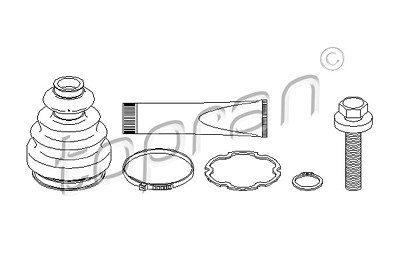 Topran Faltenbalgsatz, Antriebswelle [Hersteller-Nr. 111674] für Ford, Seat, VW von TOPRAN