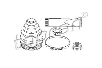 Topran Faltenbalgsatz, Antriebswelle [Hersteller-Nr. 401847] für Mercedes-Benz von TOPRAN