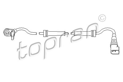 Topran Sensor, Raddrehzahl [Hersteller-Nr. 303946] für Ford von TOPRAN