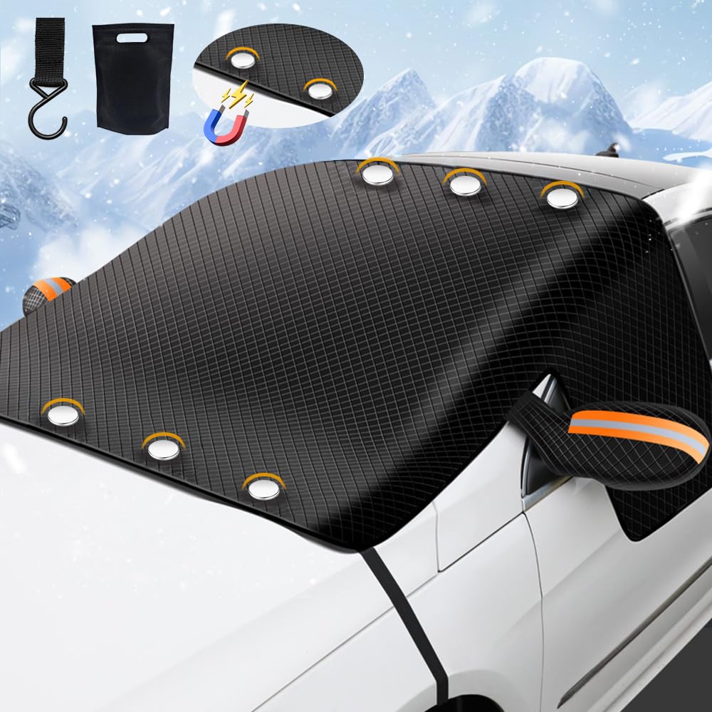 Frontscheibenabdeckung Winter,Scheibenabdeckung Auto,Autoscheibenabdeckung mit 6 Magnet,Schützt Gleichzeitig die Frontscheibe, den Rückspiegel und das Seitenfensterglas,für Gegen Schnee,Frost,Staub Frontscheibenabdeckung Winter,Scheibenabdeckung Auto,Autoscheibenabdeckung mit 6 Magnet,Schützt Gleichzeitig die Frontscheibe, den Rückspiegel und das Seitenfensterglas,für Gegen Schnee,Frost,Staub von TOPRUNYI