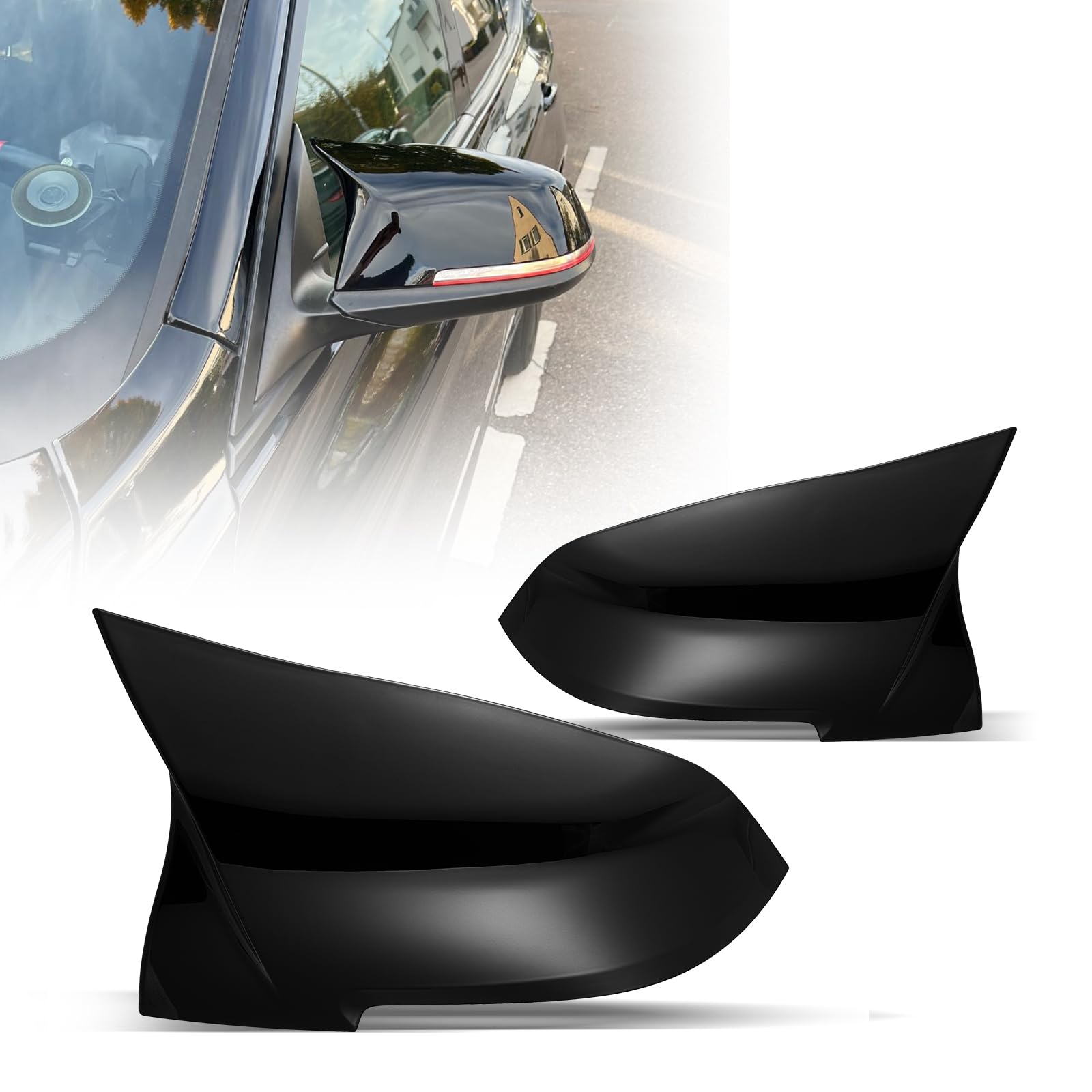 2 PCS Spiegelabdeckungen Kompatibel mit Rückspiegel Abdeckung 1er F20 F21/2er F22 F23 F87/3er F30 F31 F34/4er F32 F33 F36/i3 I01/X1 E84 2011-2019 Seitenspiegelgehäuse Links und Recht (Glanz Schwarz) 2 PCS Spiegelabdeckungen Kompatibel mit Rückspiegel Abdeckung 1er F20 F21/2er F22 F23 F87/3er F30 F31 F34/4er F32 F33 F36/i3 I01/X1 E84 2011-2019 Seitenspiegelgehäuse Links und Recht (Glanz Schwarz) von TOPTHAN