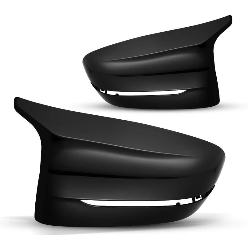 Spiegelkappen, Auto Rückspiegel Kappe ABS-Kunststoff Abdeckung Ersatz Kompatibel mit G20 G21 G28 G22 G23 G30 G38 G11 G12 G15 G16 2017–2023 Nur Modell mit linkem Ruder, Glänzend Schwarz, 1 Paar von TOPTHAN