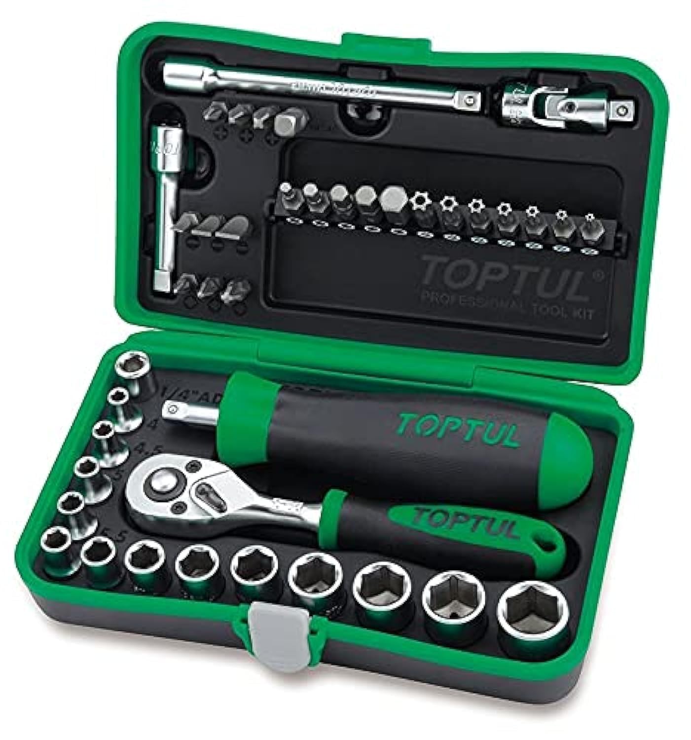 Steckschlüsselsatz TOPTUL 1/4" 41 Stück Steckschlüsselsatz TOPTUL 1/4" 41 Stück von TOPTUL
