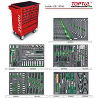 Werkzeugwagen mit Ausstattung TOPTUL GE-26106 von Toptul