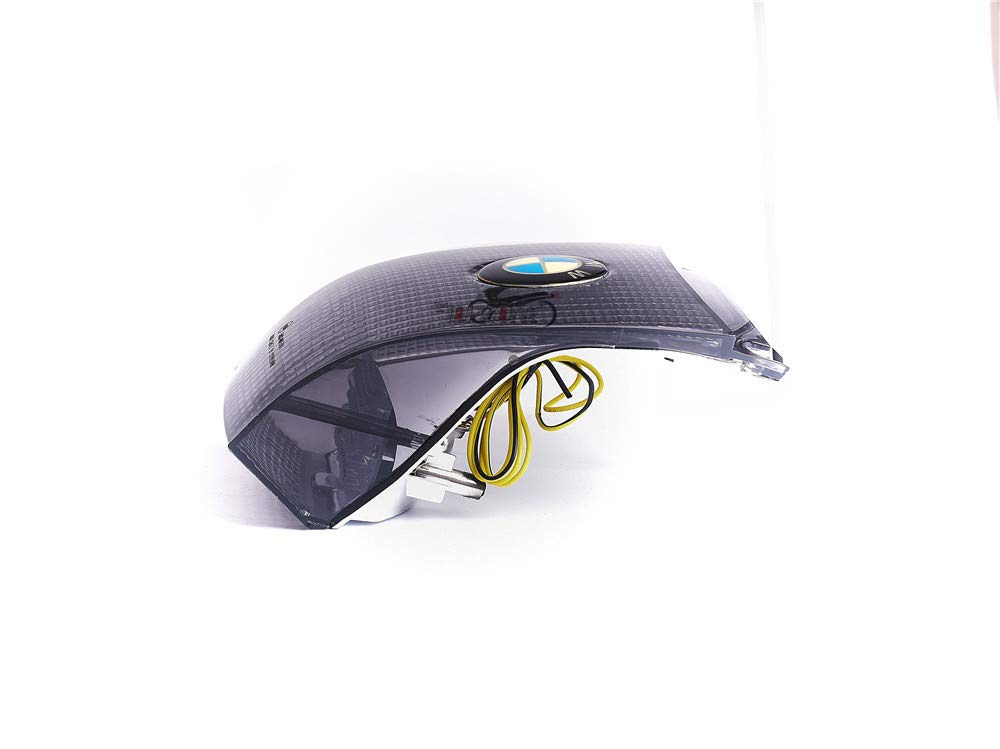 TOPZONE Passend für B-M-W 1996–2000–2005 K1200 RS / 1200GT LED-Rücklicht, Bremslicht + Blinkerfunktion (grau, LED + Blinker) von TOPZONE