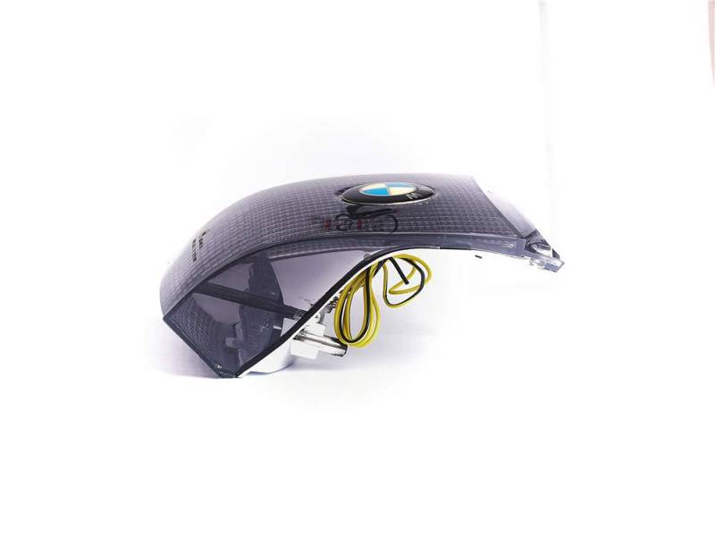 TOPZONE Passend für B-M-W 1996–2000–2005 K1200 RS / 1200GT LED-Rücklicht, Bremslicht + Blinkerfunktion (grau, LED + Blinker) von TOPZONE
