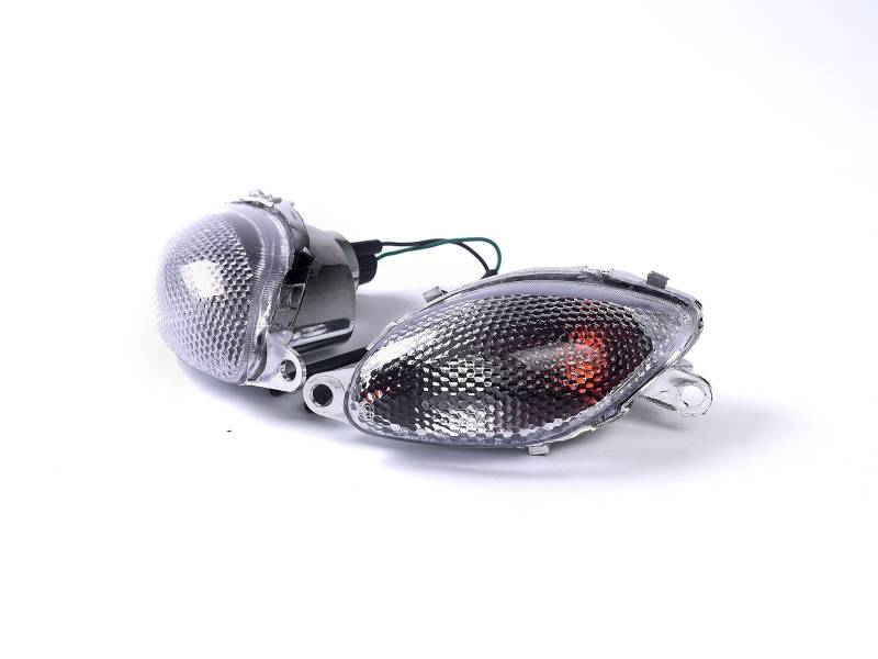 TOPZONE Passend für Suzuki 1999–2007 Hayabusa – GSX1300R; Frontblinker Lampe Idicator Blinker + Halogenlampen (klar, CHK-Objektiv) von TOPZONE