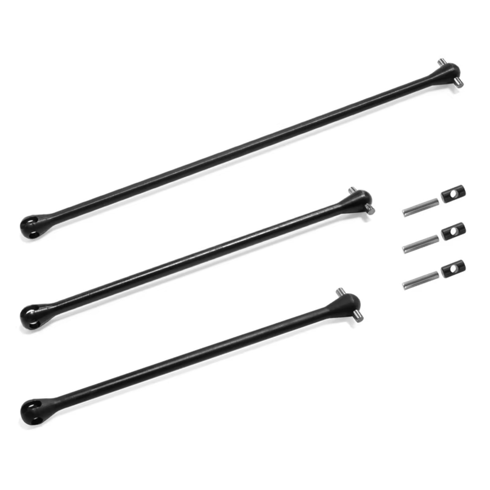 TOQPCZA Für Arrma Für Kraton Für Outcast 8s 4wd Für Blx 1/5 Rc Auto Ara310926 Stahl Vorne Hinten Cvd Antriebswelle Mit Diff Cup Ausgang Cup182mm RC-Differentialbecher(Black,Driveshaft) von TOQPCZA