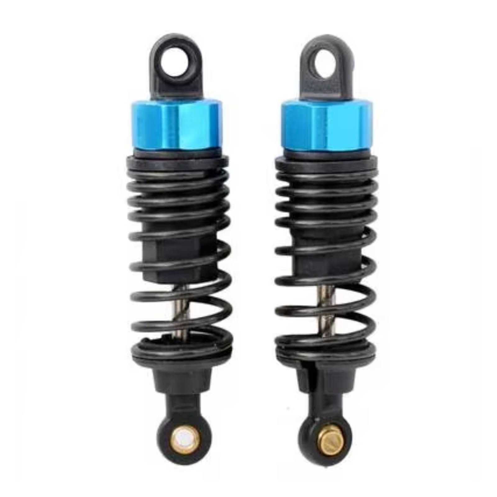 TOQPCZA Für HSP 94123 94103 94122 94102 02002 1/10 2 Stück 70 MM Metallstoßdämpfer RC Auto Kettenfahrzeug Teile Zubehör Upgrade Ersetzen Verwendung Rc SpezialstoßDäMpfer(Blue) von TOQPCZA