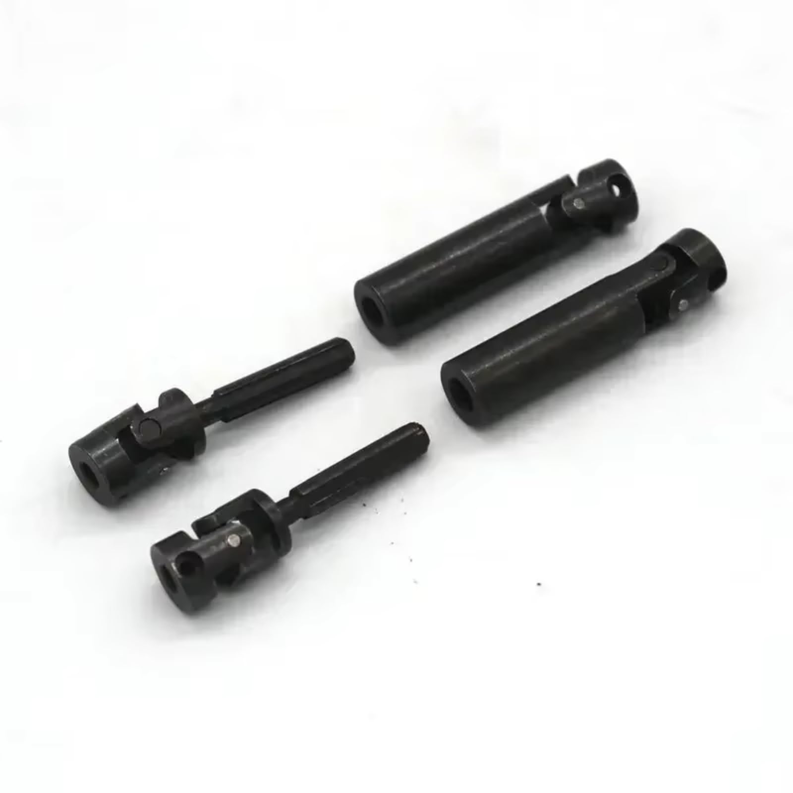 TOQPCZA Für Jimny 1/16 RC Crawler Auto Upgrade Teile Zubehör 2Pcs Metall Antriebswelle CVD Schwarz Für Silber 47,5-63mm RC Autoteile(Black) von TOQPCZA