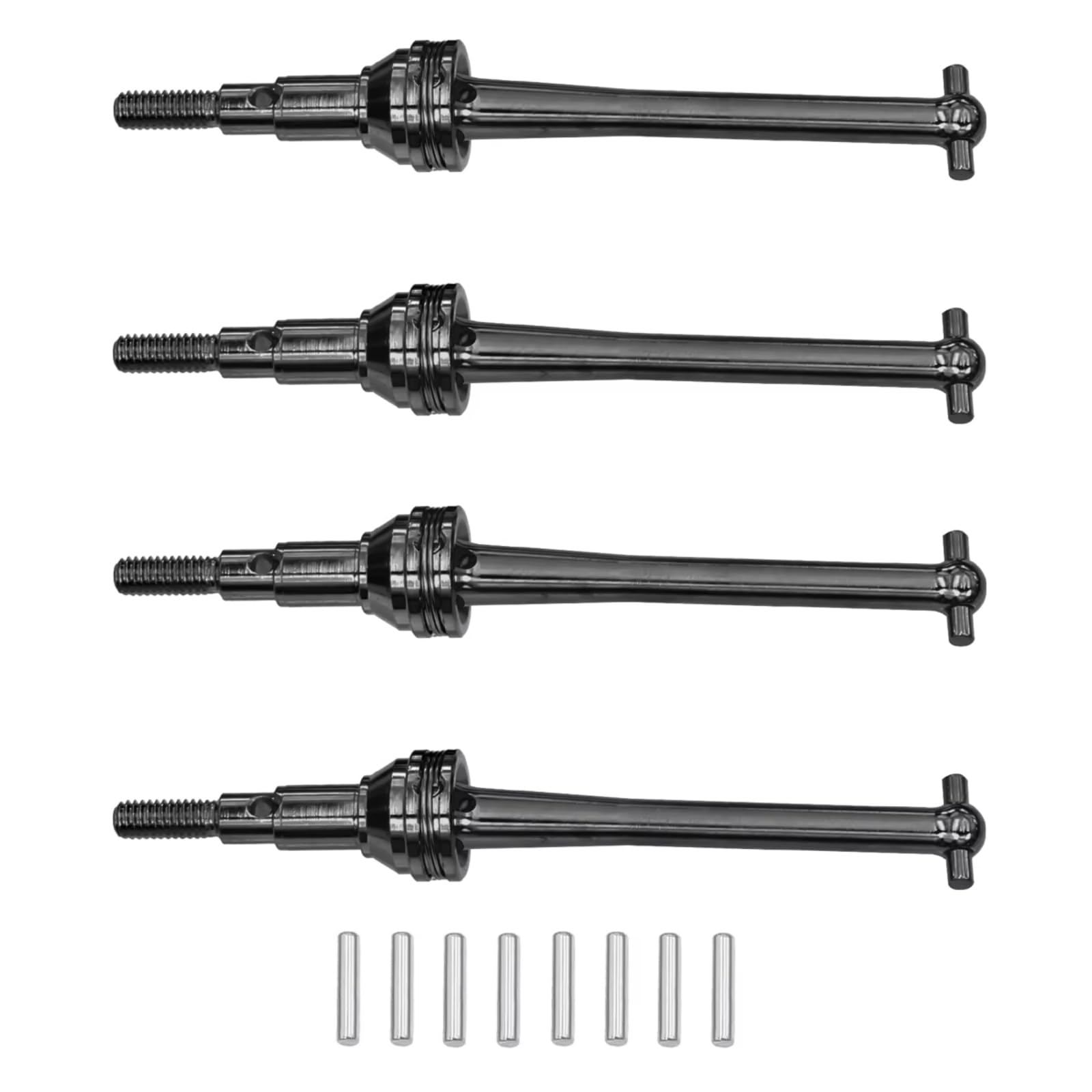 TOQPCZA Für MJX 16207 16208 16209 16210 14209 14210 V2 1/16 RC Auto LKW Für Hobby Upgrade Zubehör 16410 Metall CVD Antriebswelle Antriebswelle RC-Differentialbecher(Black,4Pcs) von TOQPCZA