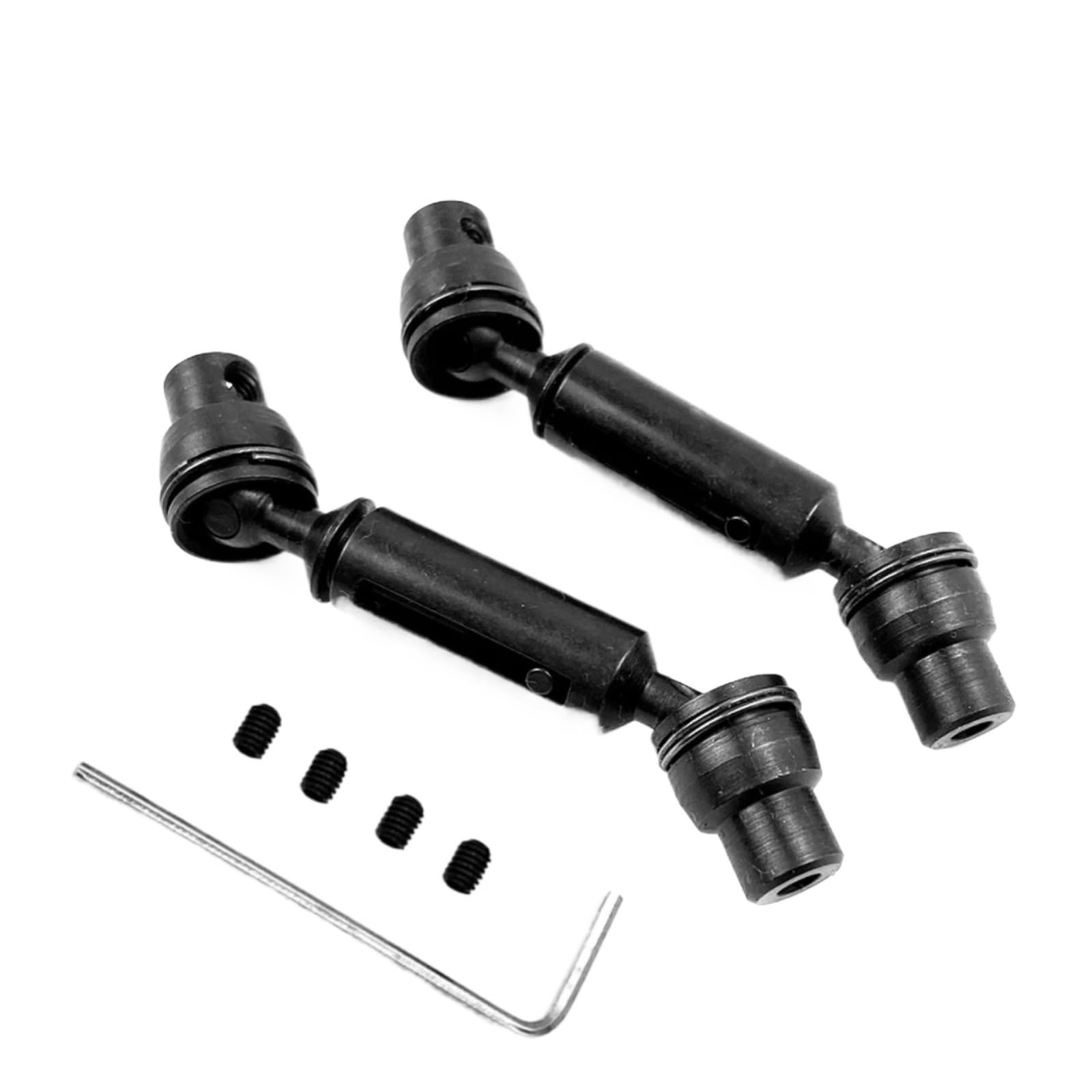 TOQPCZA Für MN Für D90 D91 D96 D99 D99S MN90 MN98 MN99S RC Auto Upgrades Teile Zubehör 2 Stücke Metall Antriebswelle Antriebswelle RC Autoteile(Black) von TOQPCZA