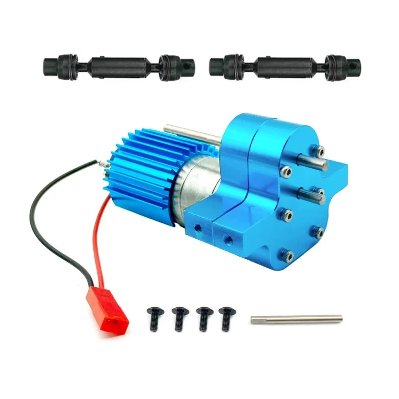 TOQPCZA Für MN Für D90 D99 MN99S RC Auto Upgrades Teile Zubehör Metall 370 Motor Getriebe Getriebe Box Mit Antriebswelle RC Autoteile(Blue) von TOQPCZA