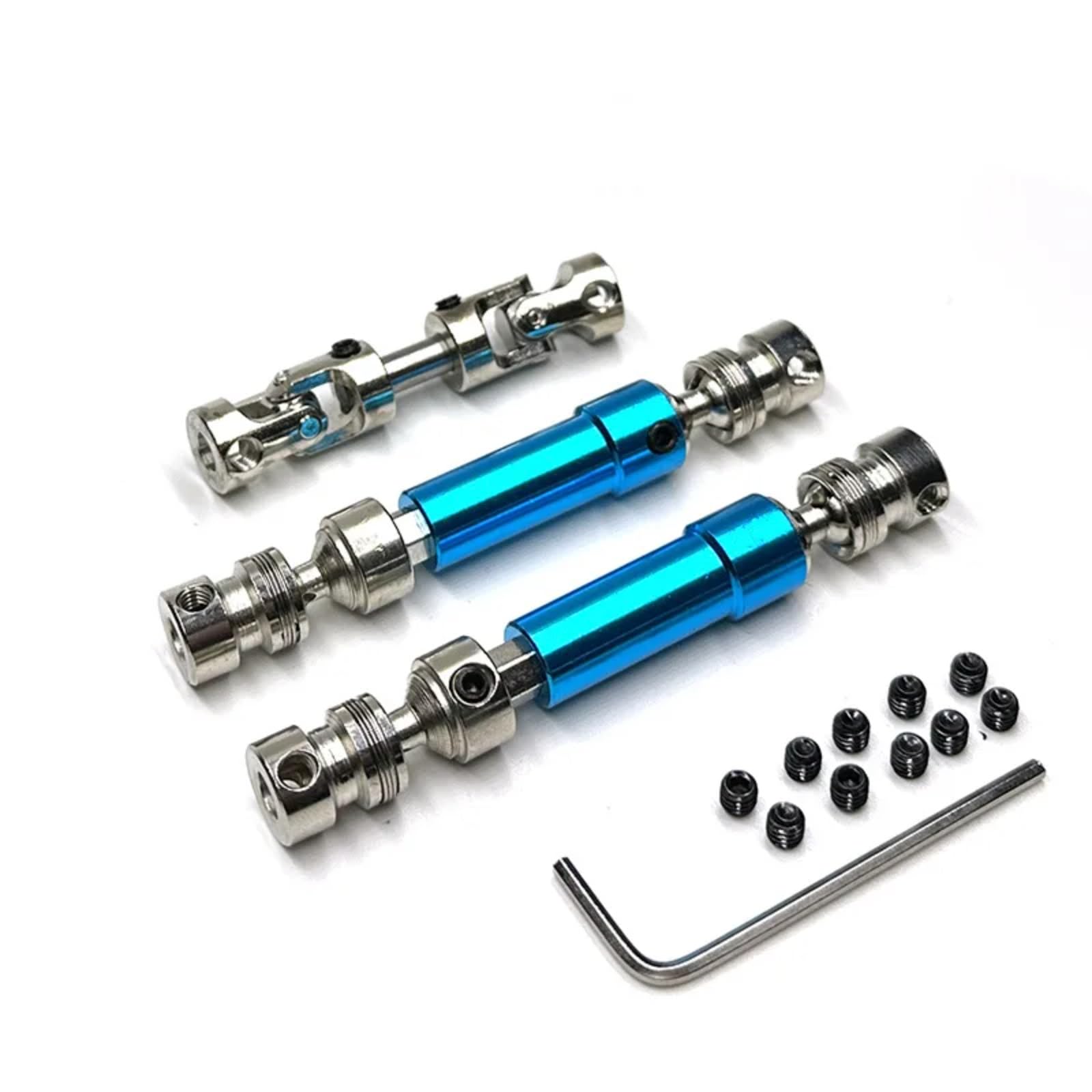 TOQPCZA Für MN128 Für MN86 MN86S MN86K MN86KS Für MN Für G500 1/12 RC Auto Upgrade Teile Zubehör 3 Stücke Metall Antriebswelle CVD Antriebswelle RC Autoteile(Blue) von TOQPCZA