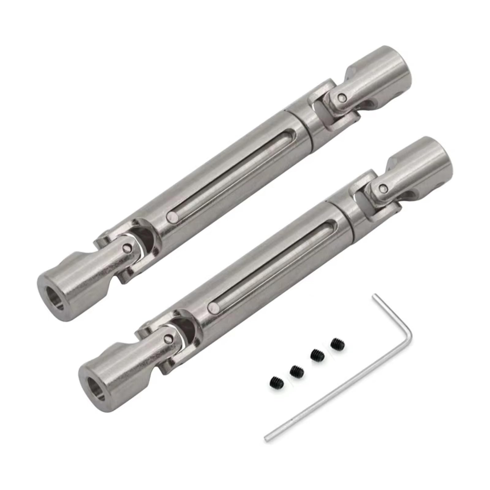 TOQPCZA Für MN78 1/12 RC Auto Für Cherokee Upgrade Teile Zubehör 2 Pcs CVD Metall Antriebswelle Geeignet Für Silber Schwarz RC Autoteile(Silver) von TOQPCZA