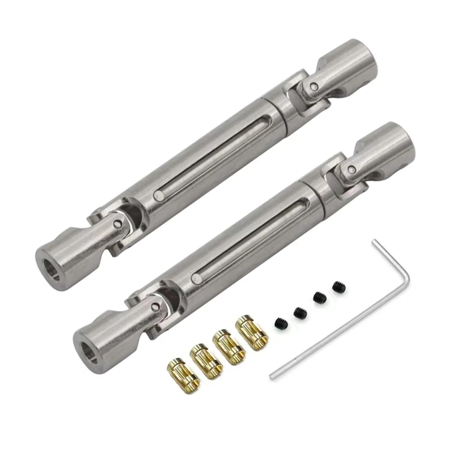 TOQPCZA Für MN78 Für MN82 LC79 1/12 RC Auto Upgrade Teile Zubehör Metall Antriebswelle CVD Mit 3mm Bis 4mm Buchse Geeignet RC Autoteile(Silver) von TOQPCZA