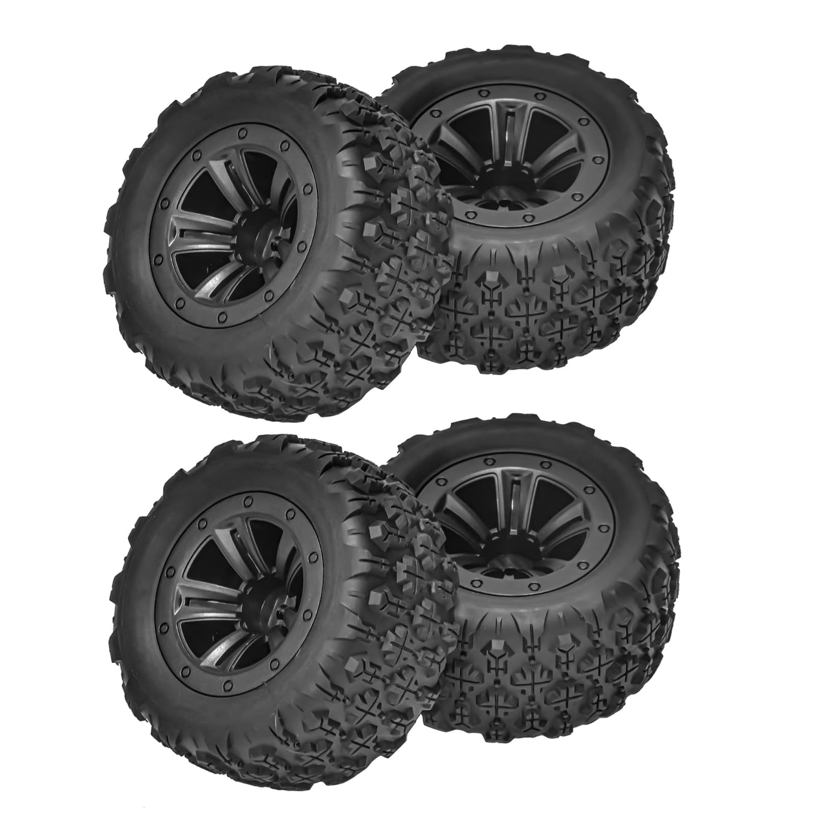 TOQPCZA Für SCY 16101 16102 16103 Pro Für MJX 16207 16208 16209 H16 Für HBX 16889 1/16 4 Stücke 83mm Gummi Reifen Rad Reifen RC Auto Upgrade Teile RC Autoteile von TOQPCZA