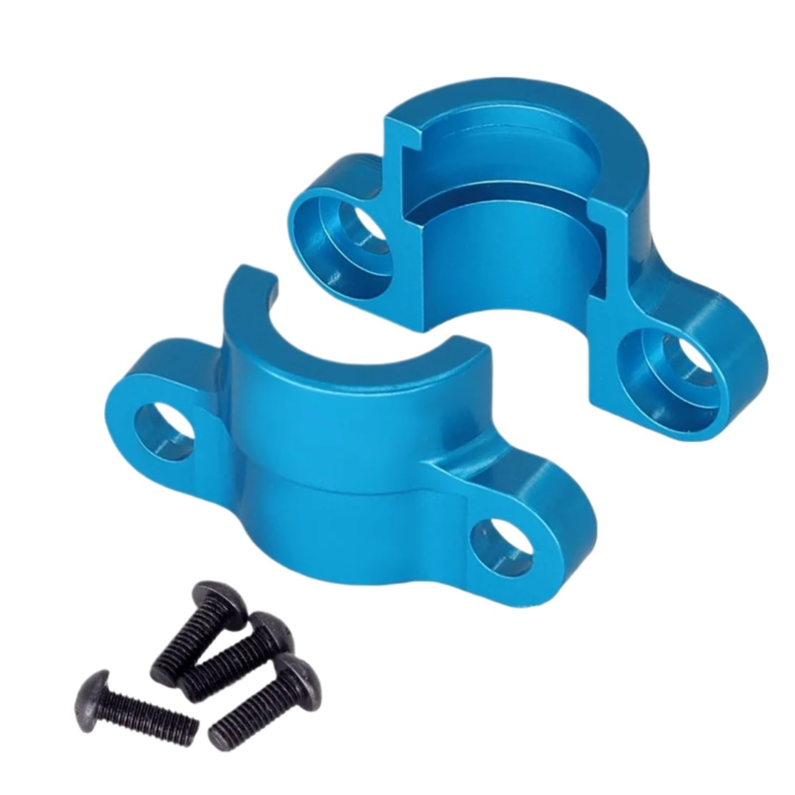 TOQPCZA Für Tamiya Für TT-02 RC Auto Upgrade Teile 1/10 Zubehör 2 Stücke Metall Zentrale Antriebswelle Abdeckung Dogbone Fest Mount Zubehör RC Autoteile(Blue) von TOQPCZA