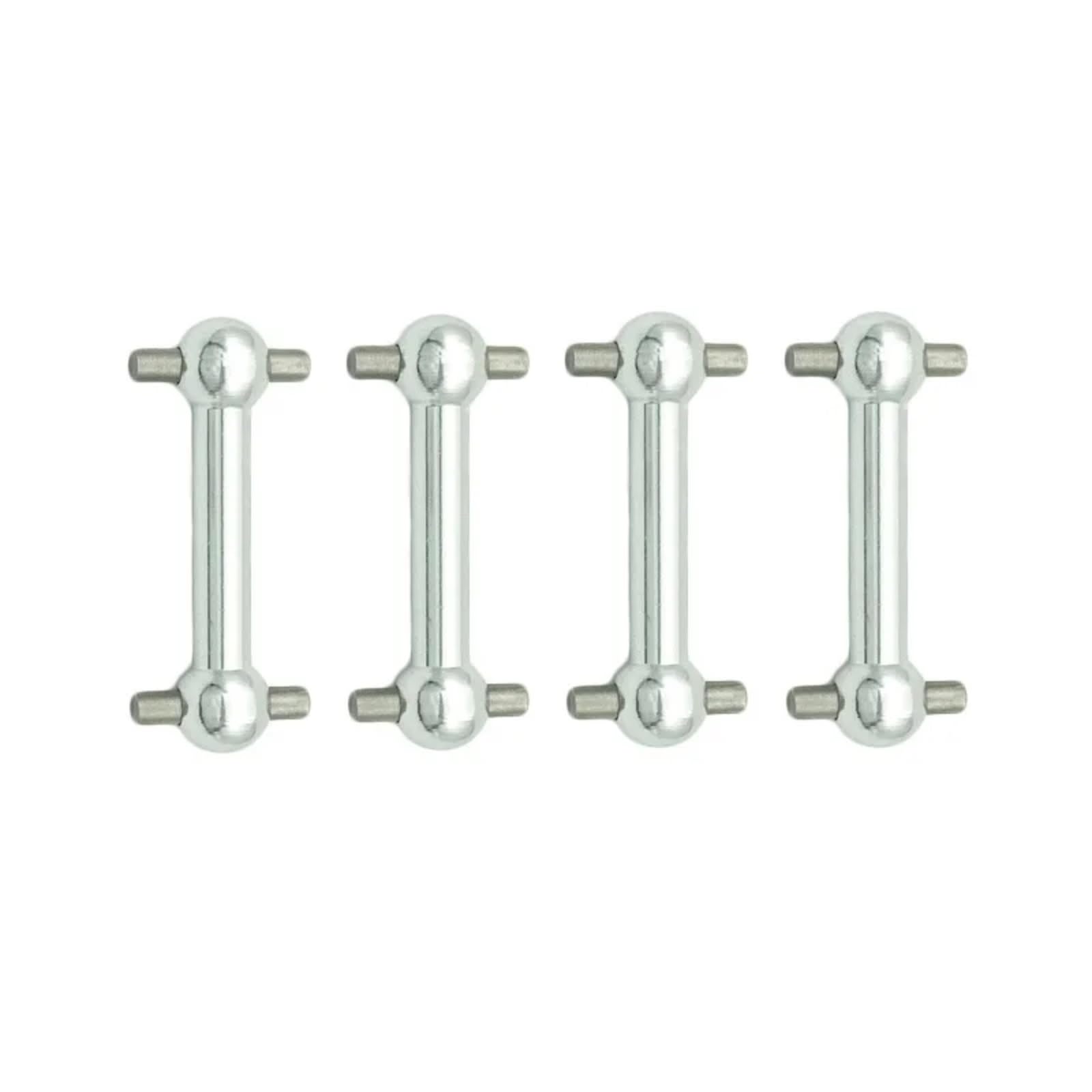 TOQPCZA Für Tamiya Für TT01 Für TT02 TT01D TT01E TA04 1/10 RC Auto Upgrades Teile 4Pcs Metall Für Universal Antriebswelle Antriebswelle CVD Dogbone RC Autoteile(Silver) von TOQPCZA