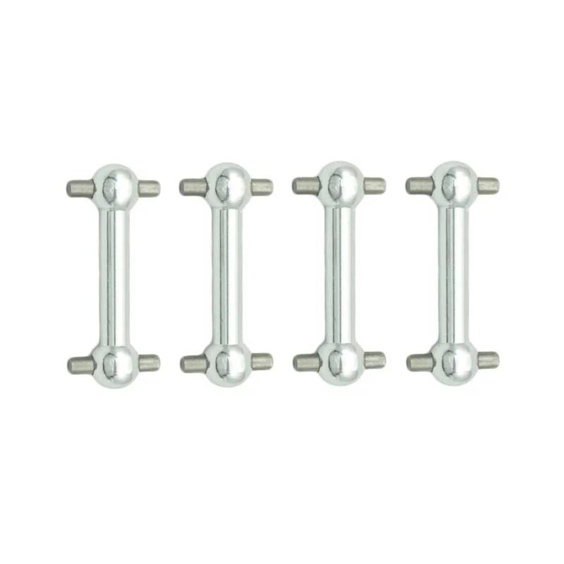 TOQPCZA Für Tamiya Für TT01 Für TT02 TT01D TT01E TA04 1/10 RC Auto Upgrades Teile 4Pcs Metall Für Universal Antriebswelle Antriebswelle CVD Dogbone RC Autoteile(Silver) von TOQPCZA