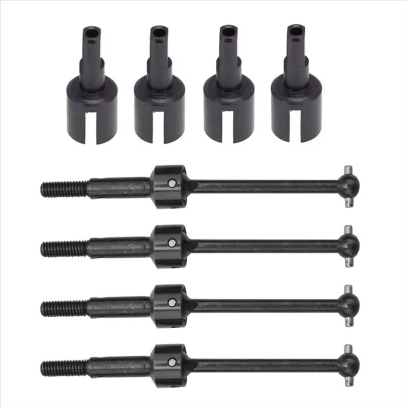 TOQPCZA Für Tamiya Für TT02 Für TT-01 1/10 RC Auto Upgrade Teile 8Pcs Metall Antriebswelle CVD Und Getriebe Joint Cup Differential Cup RC-Differentialbecher von TOQPCZA
