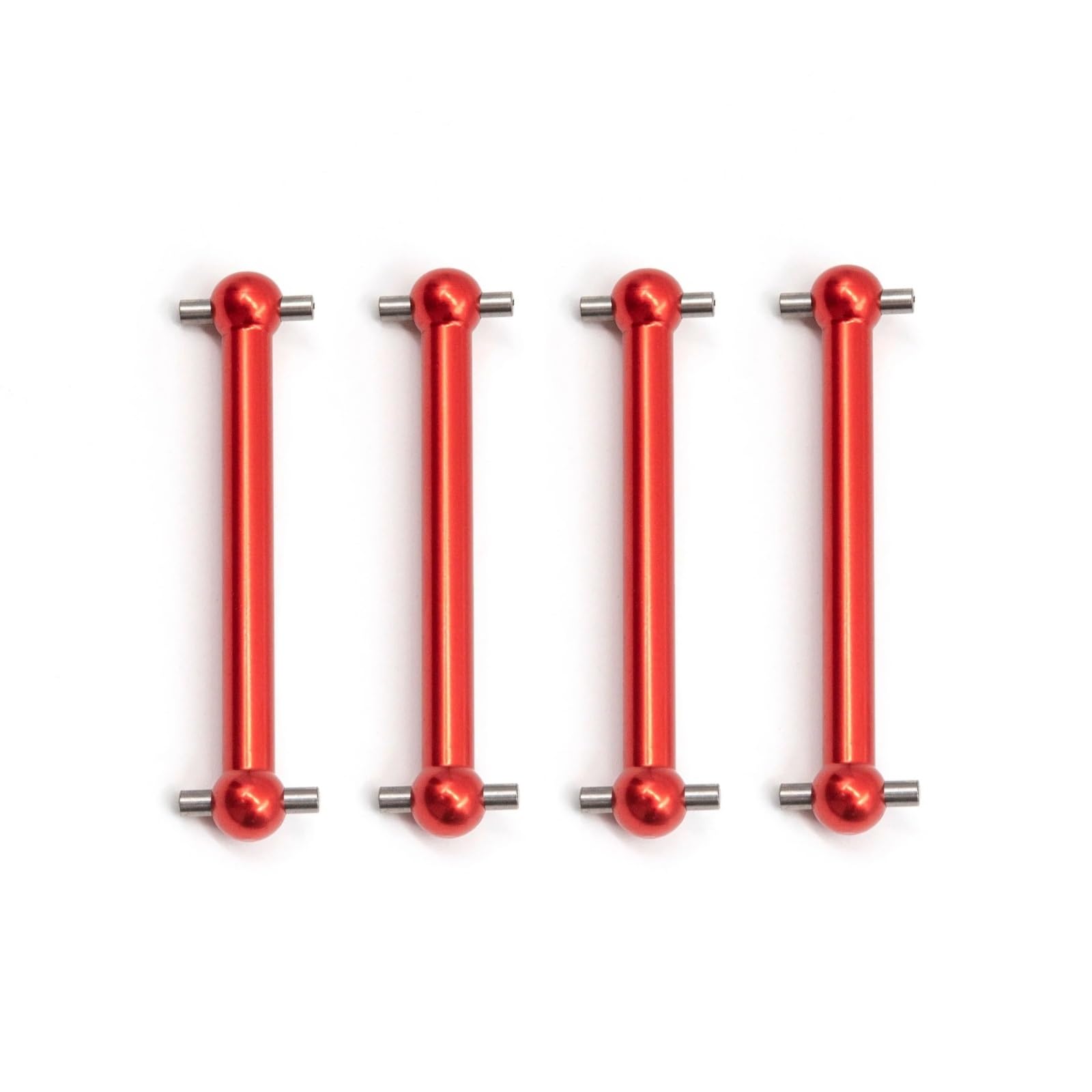 TOQPCZA Für Tamiya Für TT02B 1/10 RC Auto Upgrades Teile 4Pcs Metall Für Universal Antriebswelle Antriebswelle CVD Dogbone RC Autoteile(Red) von TOQPCZA