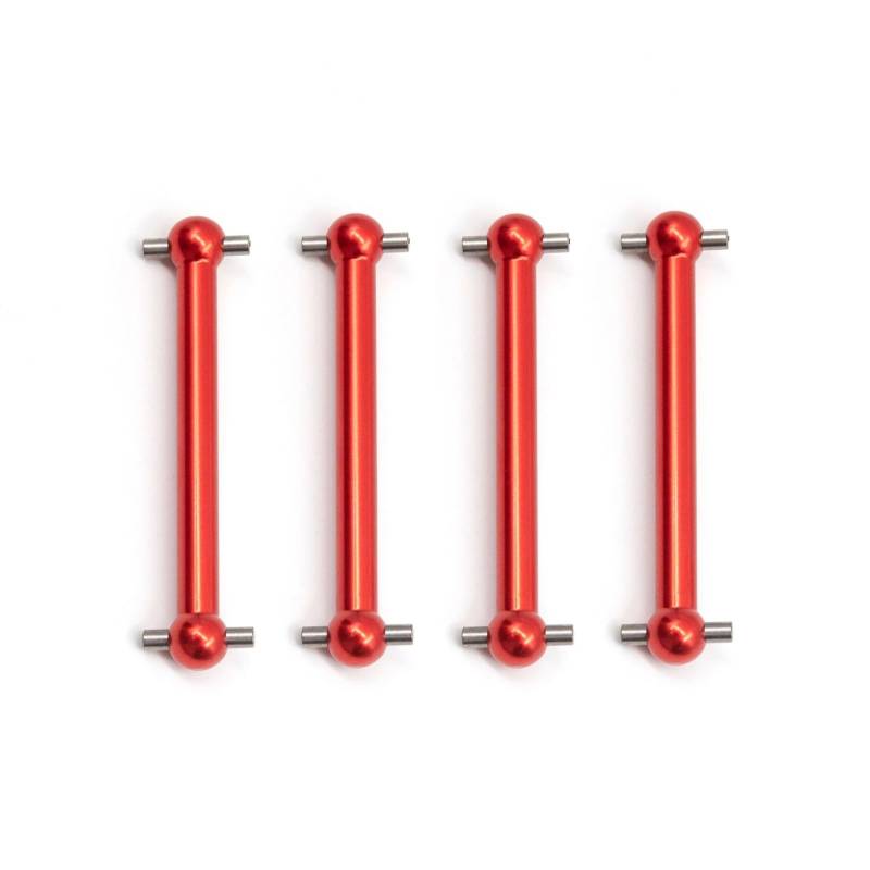 TOQPCZA Für Tamiya Für TT02B 1/10 RC Auto Upgrades Teile 4Pcs Metall Für Universal Antriebswelle Antriebswelle CVD Dogbone RC Autoteile(Red) von TOQPCZA
