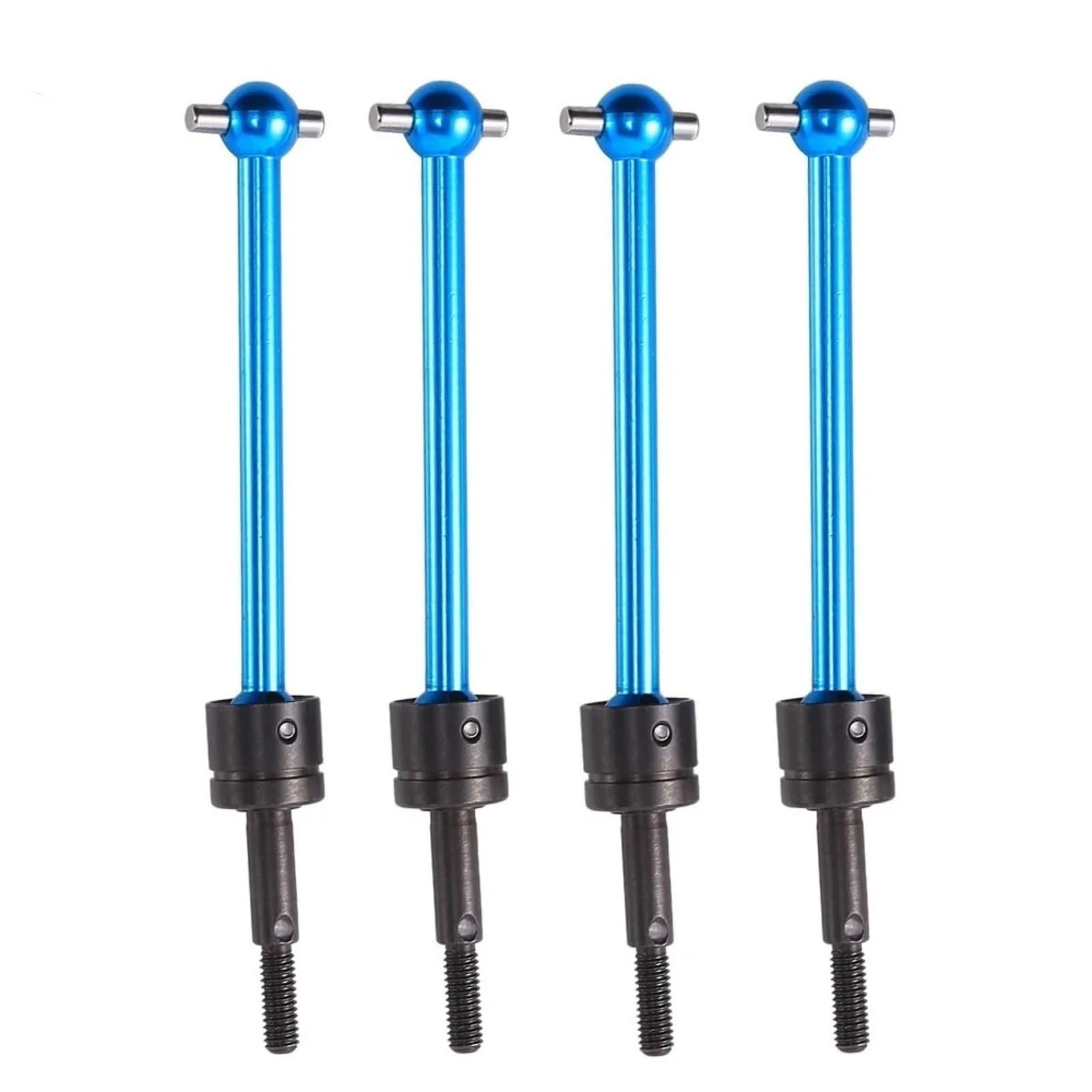 TOQPCZA Für Tamiya Für TT02B DT03 RC Auto Upgrade Teile Zubehör 4 Stücke Metall Für Universal Antriebswelle CVD Antriebswelle 64mm RC Autoteile(Blue) von TOQPCZA