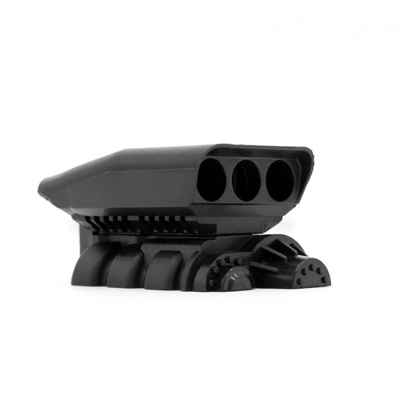 TOQPCZA Für Traxxas Für TRX4 D90 Für Axial Für SCX10 90046 Für Wraith 90018 1/10 RC Crawler Auto Simulation Motor Luft Einlass Kompressor Abdeckung RC Autoteile(Black) von TOQPCZA
