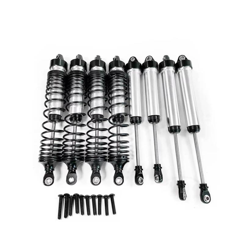 TOQPCZA Für Traxxas Für UDR 1 8-teilige Stoßdämpfer Vorne Und Hinten Aluminiumlegierung Glatt RC-Autoteile Zubehör Ersatzverwendung Rc SpezialstoßDäMpfer(Black) von TOQPCZA
