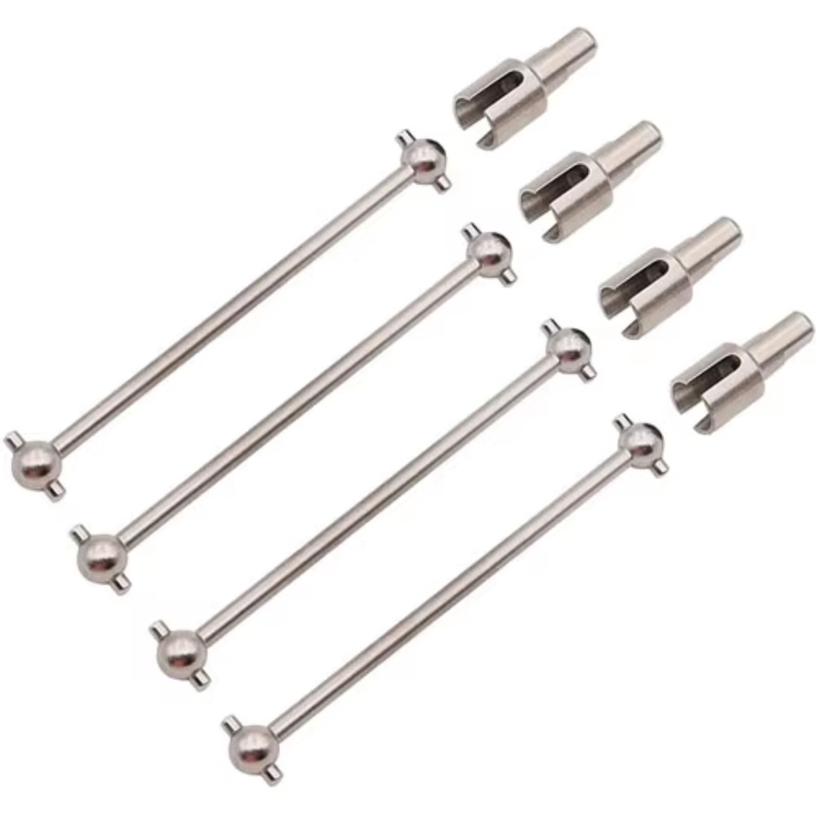 TOQPCZA Für WLtoys 144001 1/14 RC Fernbedienung Auto Ersatzteile 8P Metall Dogbone Wellen Differential Reduction Joint Cups RC-Differentialbecher(Silver) von TOQPCZA