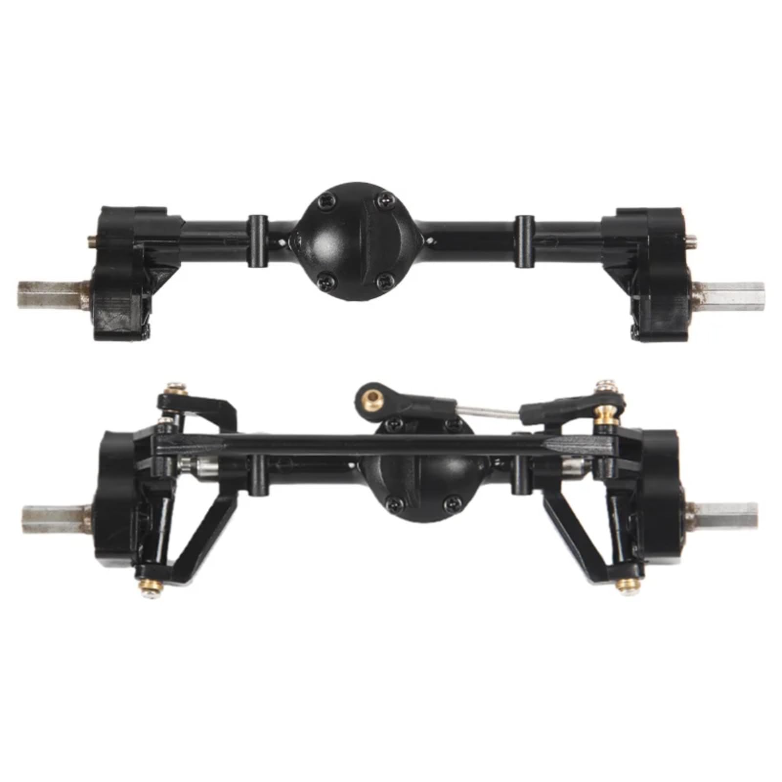 TOQPCZA Für WPL Für C14 C24 C24-1 C34 C44 B14 B24 1/16 RC Auto Upgrades Teile Vordere Und Hintere Portal Achse Mit Metall Antriebswelle RC Autoteile(Size1) von TOQPCZA