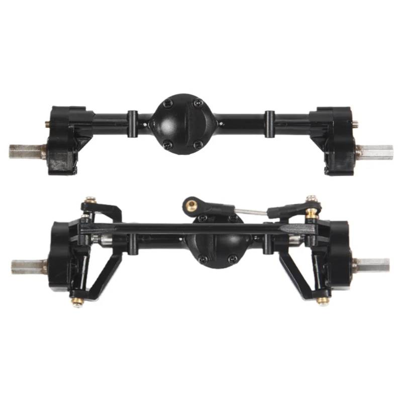 TOQPCZA Für WPL Für C14 C24 C24-1 C34 C44 B14 B24 1/16 RC Auto Upgrades Teile Vordere Und Hintere Portal Achse Mit Metall Antriebswelle RC Autoteile(Size1) von TOQPCZA