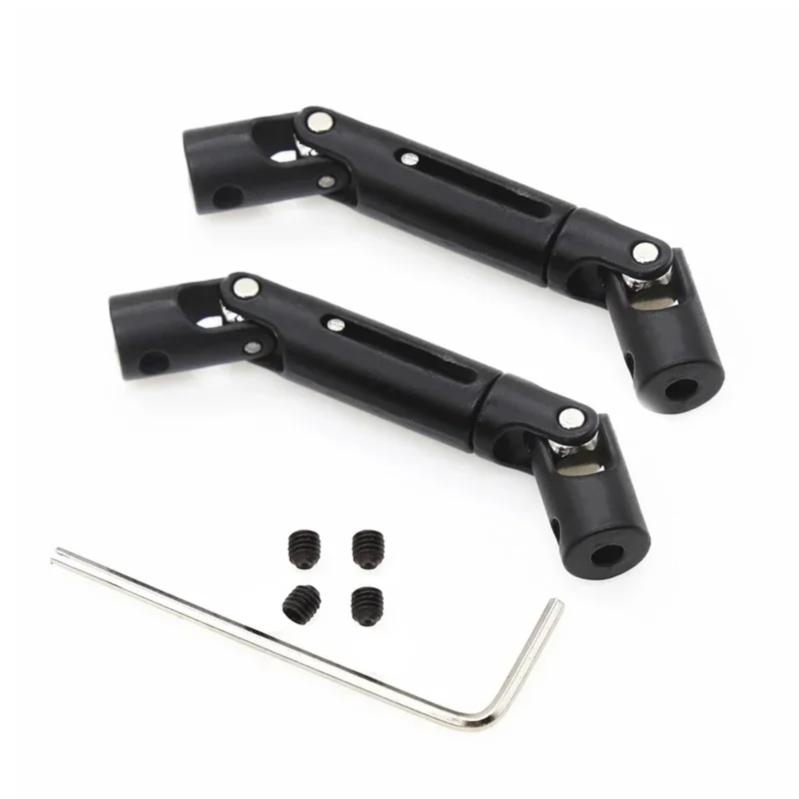 TOQPCZA Für WPL Für C14 C24 C34 Für MN Für D90 D91 D96 D99 D99S MN90 MN98 MN99S RC Auto Upgrades Teile Zubehör 2 Stücke Metall Antriebswelle Antriebswelle RC Autoteile(Black) von TOQPCZA